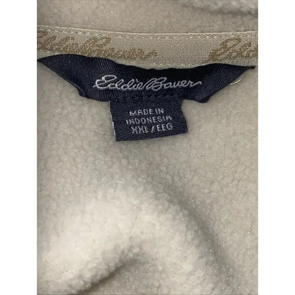 Eddie Bauer 2XL XXL Henley Button Pullover Sweater 1/4 Snap